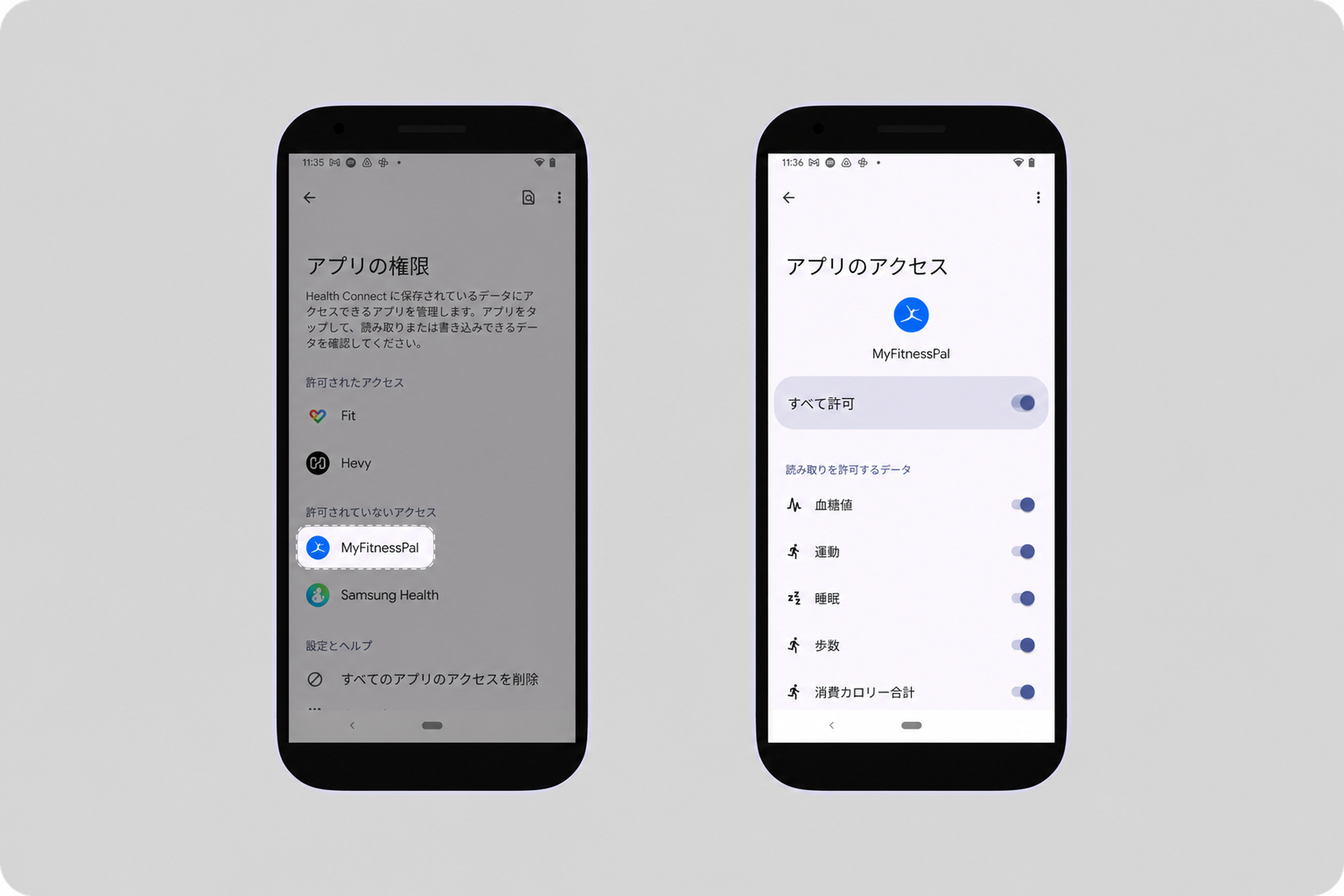 Myfitnesspal - Health connect permissions (1).png