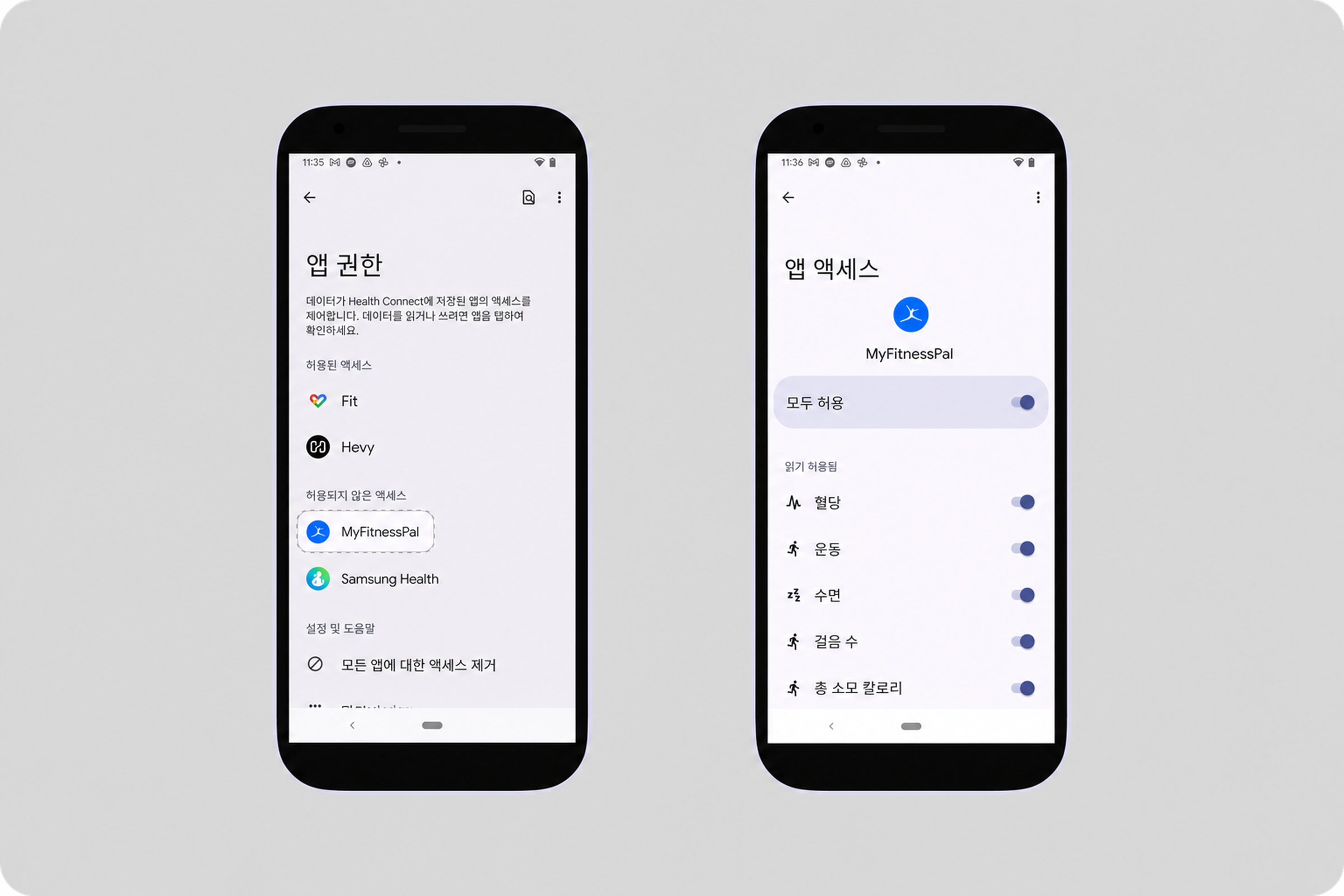Myfitnesspal - Health connect permissions (1).png